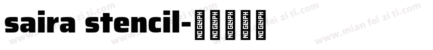 saira stencil字体转换